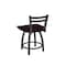 Holland Bar Stool Co 18" Low Back Swivel Vanity Stool, Pewter Finish, Dark Cherry Oak Seat 41118PWDCOak - alternate 2